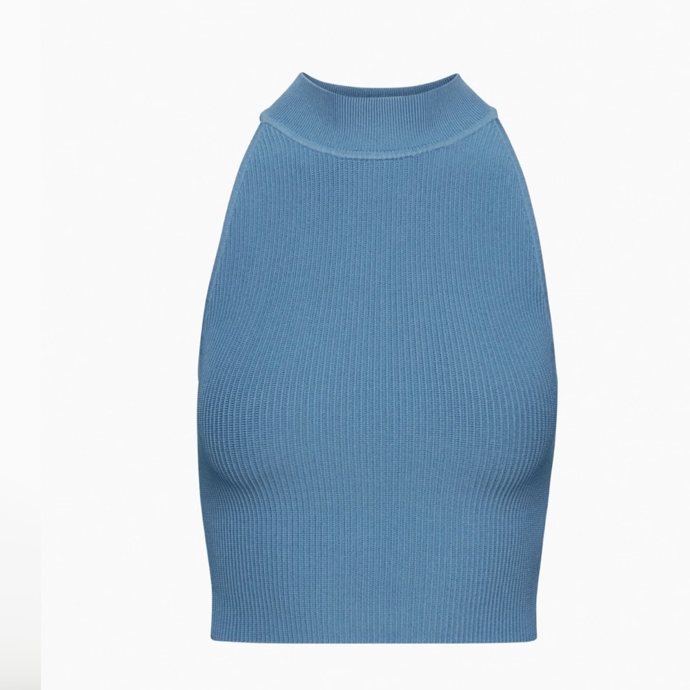 💙 Babaton Sculpt Knit Mock neck Halter Top 💙